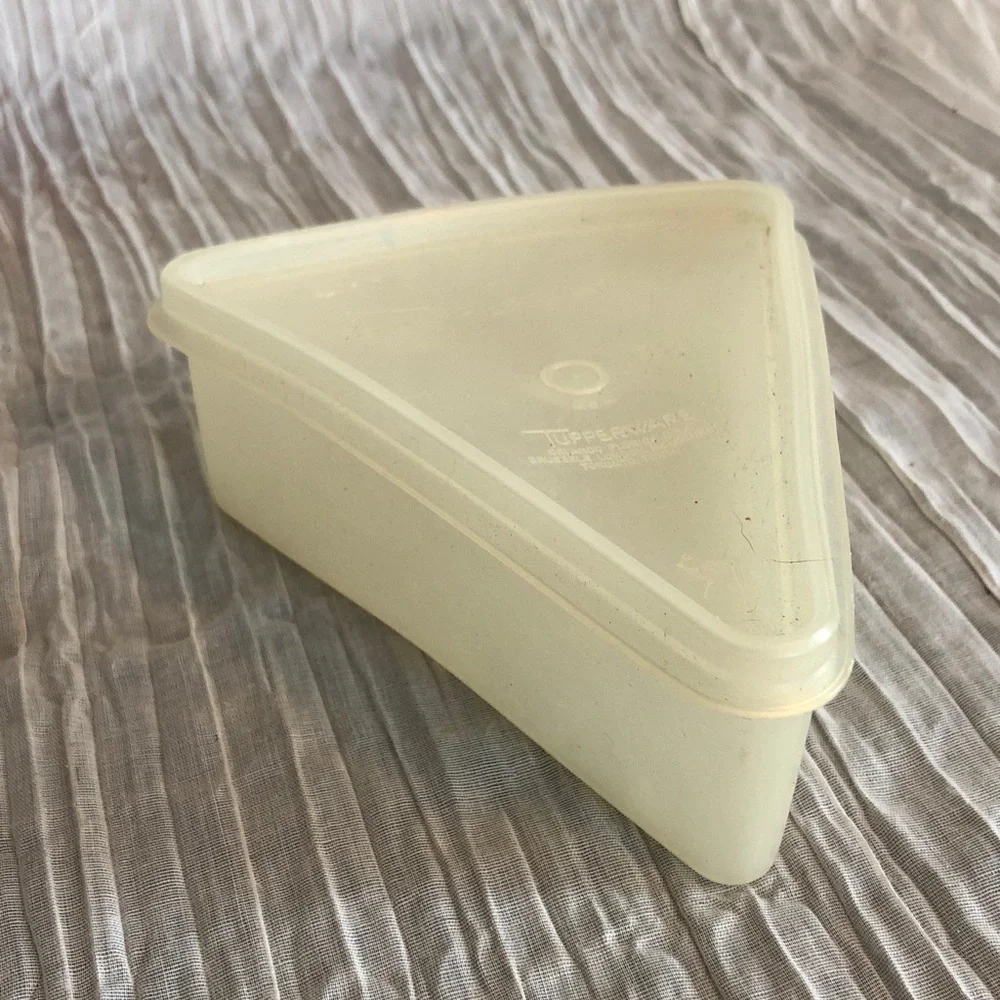 Vintage TUPPERWARE lot of 3-tall Spaghetti storage, bacon keeper, pie storage